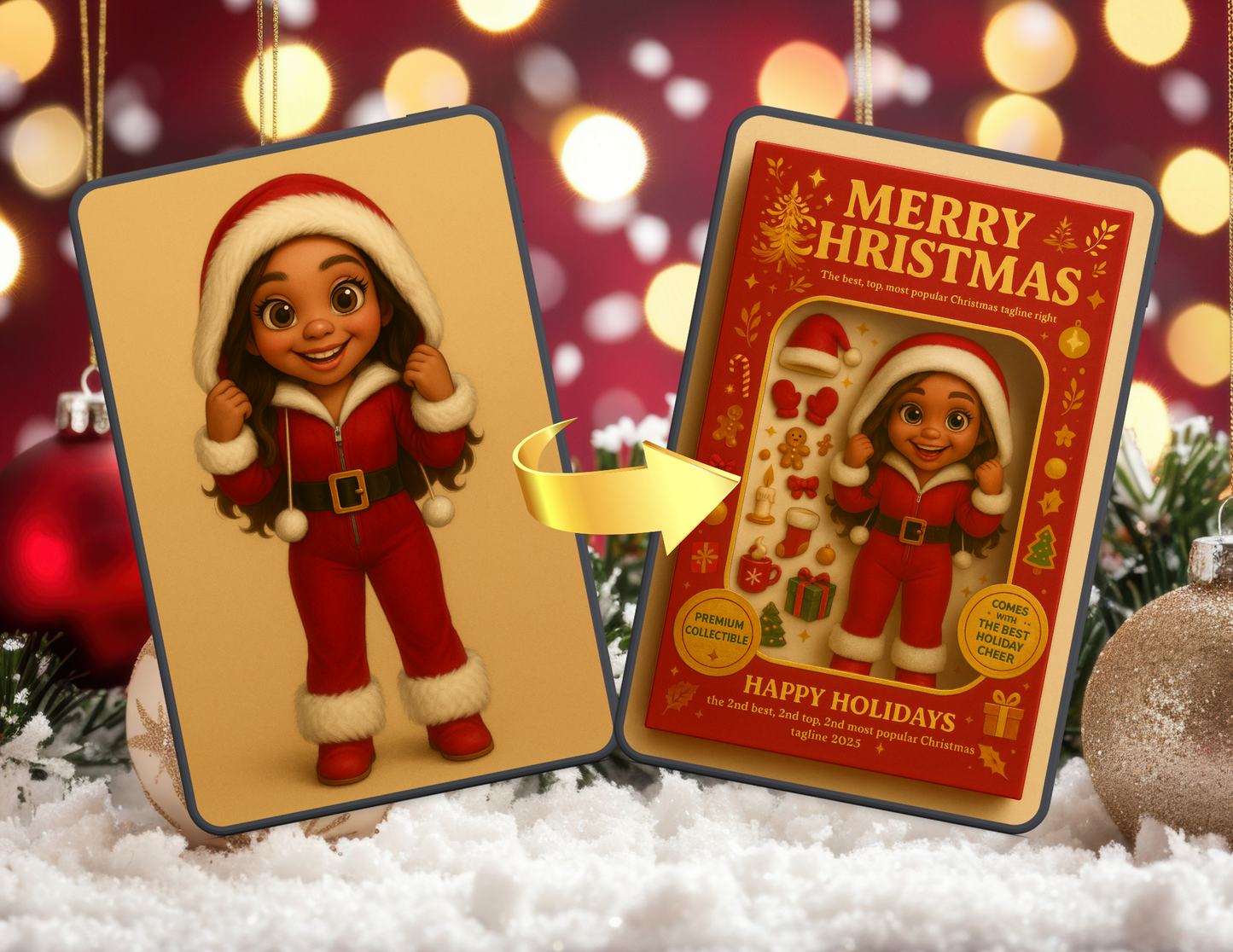 Action Figure Christmas Portrait