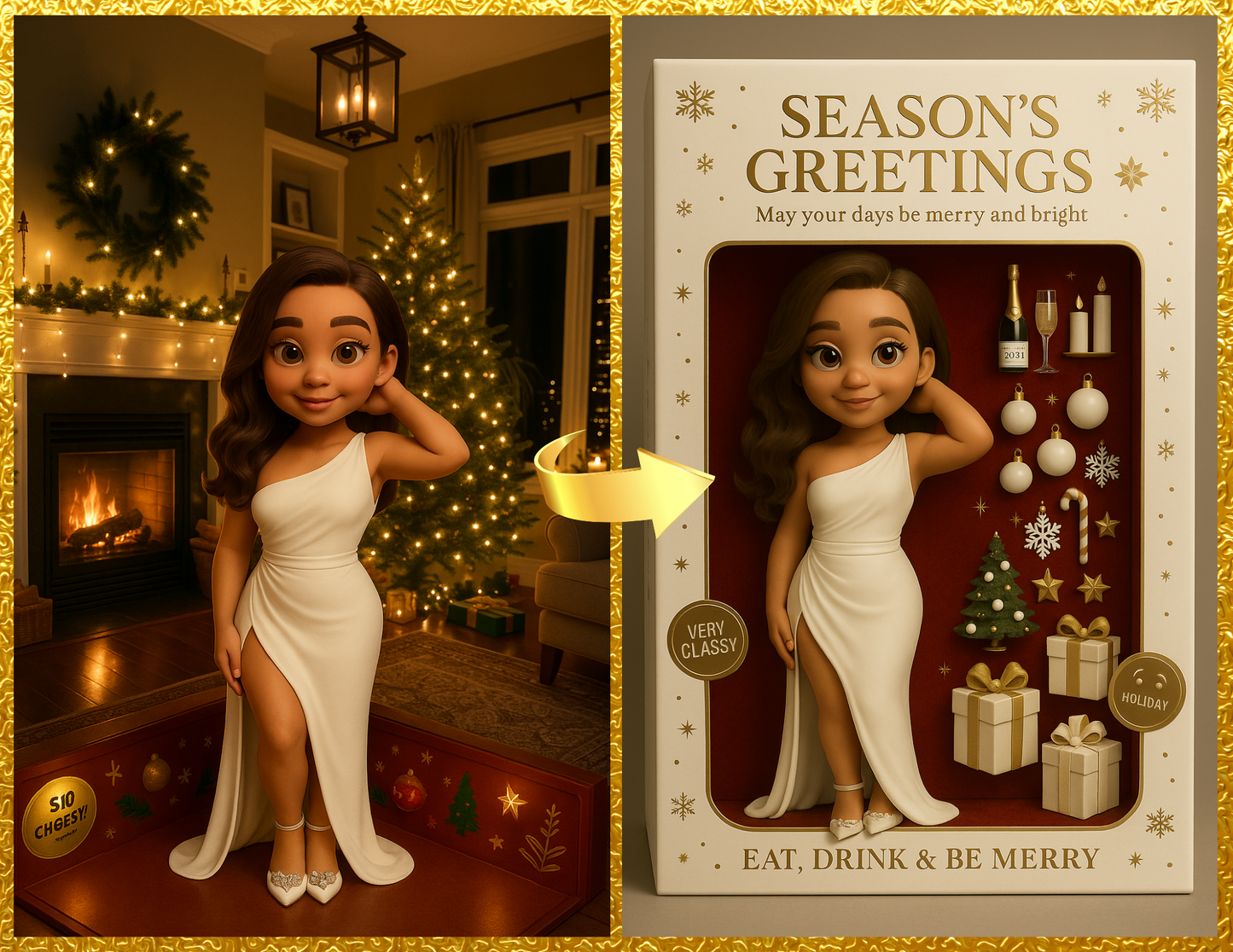 Action Figure Christmas Portrait